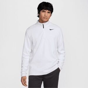 Nike NWT dri-fit adv 1/4 zip pullover white mens medium training golf top